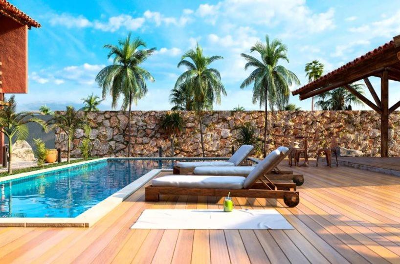 Casa Na Praia Com Piscina Luis Correia Esterno foto